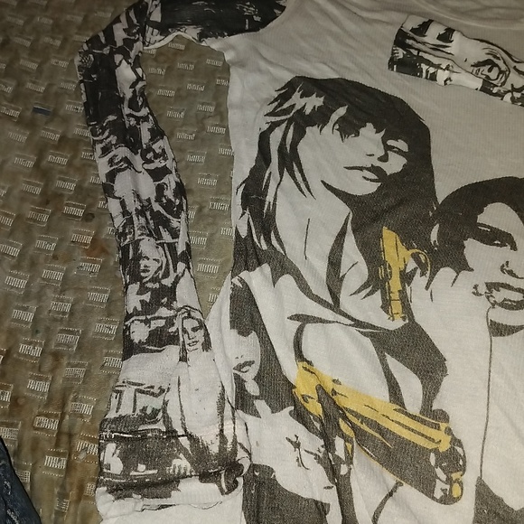 NWOT MD B.A.B. MADE IN USA Pop Art Dangerous Ladies Form Fit Top - Picture 4 of 7